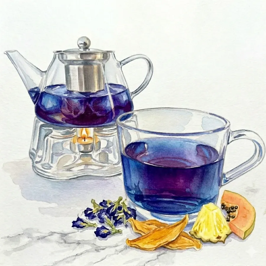 Blue Butterfly Tea — Oie Café & Cocktail, Antalya