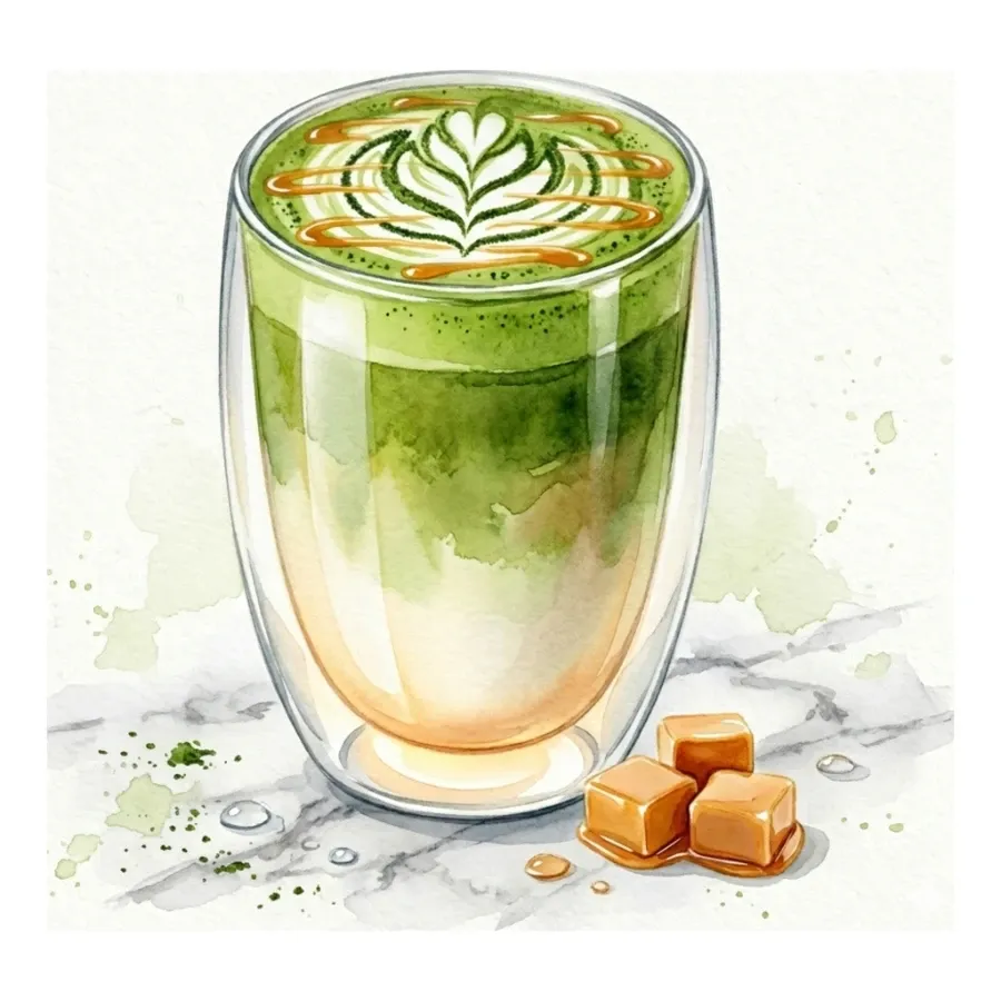 Karamel Matcha Latte — Oie Café & Cocktail, Antalya