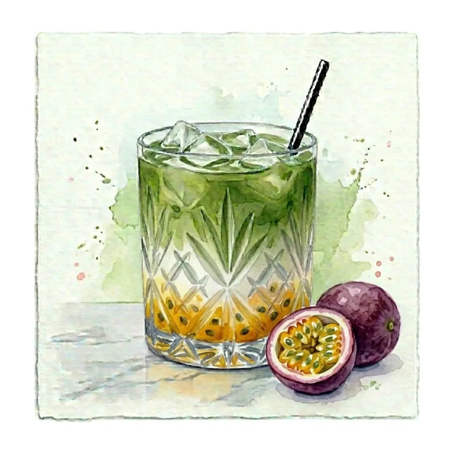 Soğuk Çarkıfelekli Matcha Latte — Oie Café & Cocktail, Antalya