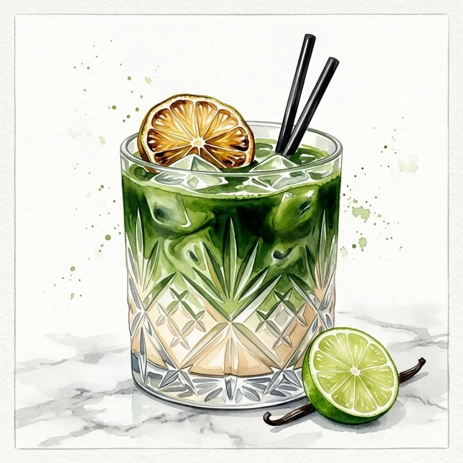 Soğuk Lime Vanilya Matcha — Oie Café & Cocktail, Antalya