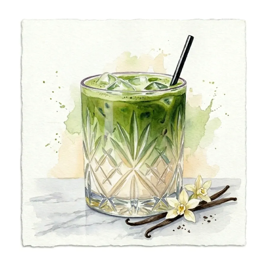 Soğuk Vanilya Matcha Latte — Oie Café & Cocktail, Antalya